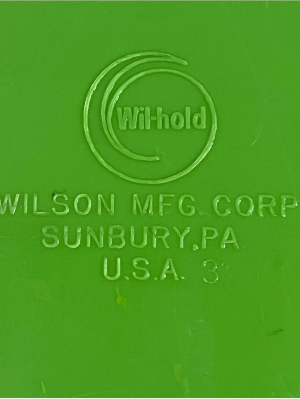 Wilson Manufacturing Corp. vintage Wil-Hold lime green plastic sewing craft case - Picture 3 of 5